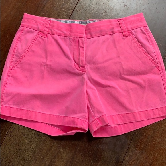 J. Crew shorts neon pink Chino cotton size 4 - Picture 2 of 8